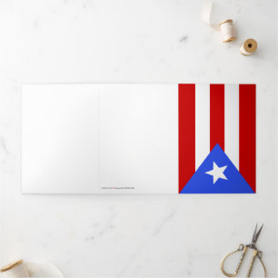 Carte Trois Volets Drapeau Porto Rico