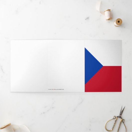 Carte Trois Volets Drapeau République tchèque (Extérieur)