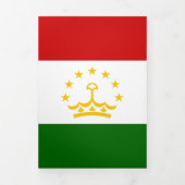 Carte Trois Volets Drapeau Tadjikistan (Page de couverture)