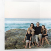 Carte Trois Volets Elegant Merry Christmas Botanical Non-Photo (Intérieur en premier)