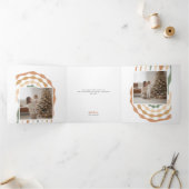 Carte Trois Volets Elegant Retro Christmas Design Family Arch Photo (Intérieur)