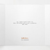 Carte Trois Volets Elegant Retro Christmas Design Family Arch Photo (Intérieur au milieu)