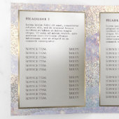 Carte Trois Volets Elégante parties scintillant aquarelle vagues trip (Intérieur en premier)