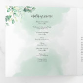 Carte Trois Volets En souvenir de Services de verdure d'eucalyptus (Intérieur en premier)