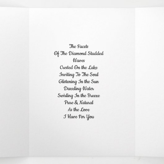 Carte Trois Volets Facettes De L'Amour Carte Tri-Fold (Intérieur au milieu)