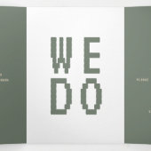 Carte Trois Volets Faire Mariage Formel minimal Green Gamer Nous (Intérieur au milieu)