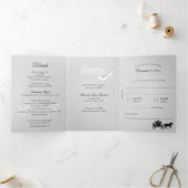 Carte Trois Volets Fairytale Carriage Argent (Intérieur)