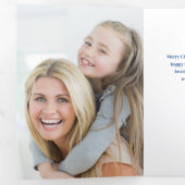 Carte Trois Volets Festive Merry Christmas Pine & Baubles 4 Photo (Intérieur en premier)