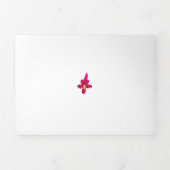 Carte Trois Volets Fille Design, Or Léger, Rouge Purplish (Page de couverture)