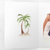 Carte Trois Volets Floride Destination Mariage Photo Tri-Fold Car (Intérieur en premier)