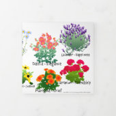 Carte Trois Volets Flower Garden Tri-Fold Birthday Card (Protection)