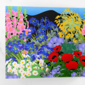 Carte Trois Volets Flower Garden Tri-Fold Birthday Card (Intérieur en premier)