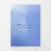 Carte Trois Volets Fond aquarelle  (Page de couverture)