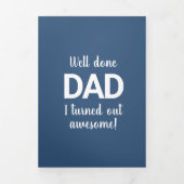 Carte Trois Volets Funny Fête des pères Photo Nutrition (Page de couverture)