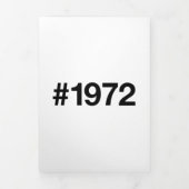 Carte Trois Volets Hashtag 1972 53 Anniversaire (Page de couverture)