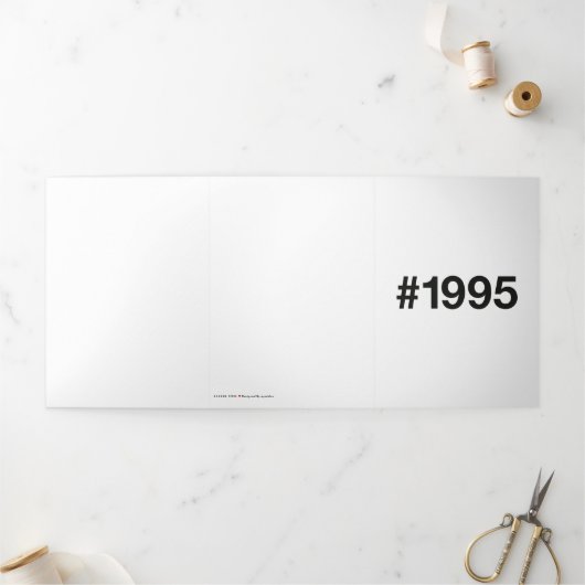 Carte Trois Volets Hashtag 30 Anniversaire 1995 (Extérieur)