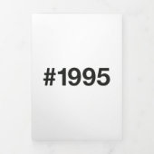 Carte Trois Volets Hashtag 30 Anniversaire 1995 (Page de couverture)