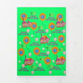 Carte Trois Volets Joyeuse 10e carte d'anniversaire, #10 Green (Page de couverture)