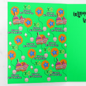 Carte Trois Volets Joyeuse 10e carte d'anniversaire, #10 Green (Intérieur en premier)