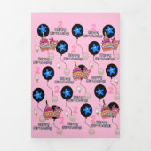 Carte Trois Volets Joyeuse 2e carte d'anniversaire, #2 rose d'anniver (Page de couverture)