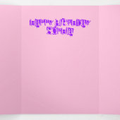 Carte Trois Volets Joyeuse 2e carte d'anniversaire, #2 rose d'anniver (Intérieur au milieu)