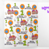 Carte Trois Volets Joyeuse Carte d'Anniversaire, #1 Anniversaire Blan (Intérieur en premier)