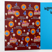 Carte Trois Volets Joyeuse carte d'anniversaire 4, #4 Anniversaire ro (Intérieur en premier)