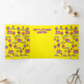 Carte Trois Volets Joyeuse carte d'anniversaire 6e, #6 Anniversaire J (Intérieur)