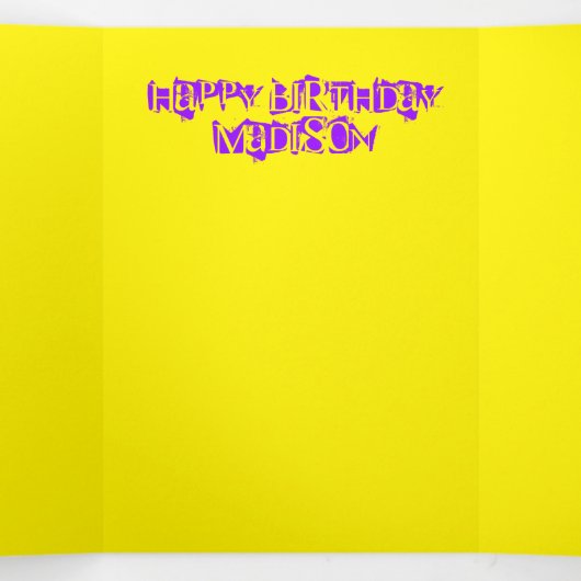 Carte Trois Volets Joyeuse carte d'anniversaire 6e, #6 Anniversaire J (Intérieur au milieu)