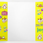 Carte Trois Volets Joyeux Noël Joyeux Anniversaire Carte Tri-Fold (Intérieur au milieu)