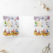 Carte Trois Volets Joyeux Noël Joyeux Anniversaire Carte Tri-Fold (Intérieur)