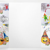 Carte Trois Volets Joyeux Noël Joyeux Anniversaire Carte Tri-Fold (Intérieur au milieu)