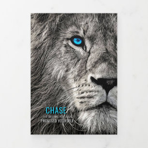 Carte Trois Volets Lion Chase tes rêves