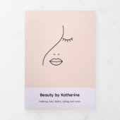 Carte Trois Volets Logo Abstrait moderne femme beauté visage femme (Page de couverture)