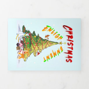 Carte Trois Volets Lumière de Noël