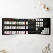 Carte Trois Volets Mah Jongg Charleston/Carrelage américain Tri-fold  (Intérieur)