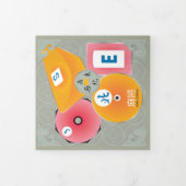 Carte Trois Volets Mah Jongg Winds Trifold Card (Protection)