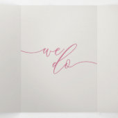 Carte Trois Volets Mariage Rsvp Moderne Crème Simple Rose (Intérieur au milieu)