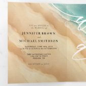 Carte Trois Volets Mariage spécial d'été Ocean Beach (Intérieur en premier)
