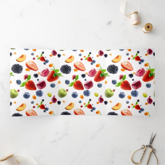 Carte Trois Volets Mélanger les fruits (Intérieur)