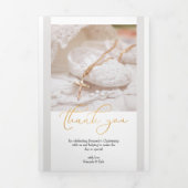 Carte Trois Volets Merci photo Christening 10 (Page de couverture)