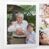 Carte Trois Volets Merci photo Christening 10 (Intérieur en premier)