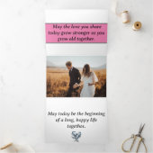 Carte Trois Volets Merci Souhaitant inviter le mariage (Intérieur)