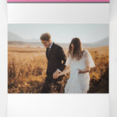 Carte Trois Volets Merci Souhaitant inviter le mariage (Intérieur au milieu)