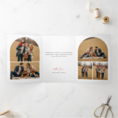 Carte Trois Volets Merry Christmas Arch Multi Photo Gallery Family (Intérieur)
