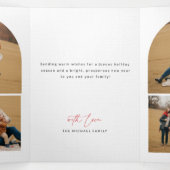 Carte Trois Volets Merry Christmas Arch Multi Photo Gallery Family (Intérieur au milieu)