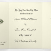 Carte Trois Volets Messe religieuse Offrant Vierge Marie Jésus (Intérieur au milieu)