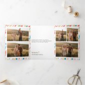 Carte Trois Volets Minimal Christmas Family Photo Collage Greetings (Intérieur)