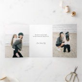 Carte Trois Volets Moderne Clean Chic Photo de vacances (Intérieur)