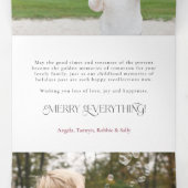 Carte Trois Volets Moderne Profitez de la calligraphie magique Multi- (Intérieur au milieu)